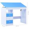 Children Drawing Study Desk Tiltable Blue and White | Hipo Market