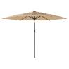 Garden Parasol with Steel Pole - 288x288 cm Brown Umbrella