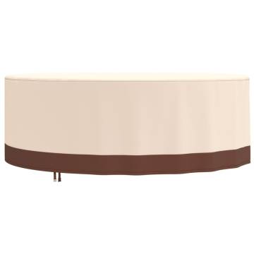 Round Garden Furniture Cover - Beige Ø 244x71 cm | Hipomarket