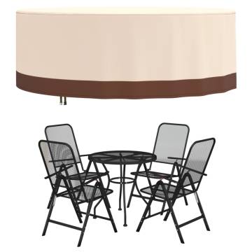 Round Garden Furniture Cover - Beige Ø 244x71 cm | Hipomarket