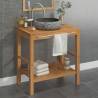 Bathroom Vanity Cabinet Solid Teak with Sink Marble Black Colour black Size 74 x 45 x 75 cm Quantity in Package 1 