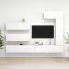 7 Piece TV Cabinet Set White Engineered Wood Colour white Quantity in Package 7 Width 100 cm 