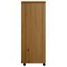 MOSS Honey Brown Rolling Cabinet with Drawers | Hipomarket