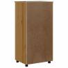 MOSS Honey Brown Rolling Cabinet with Drawers | Hipomarket