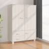 Wardrobe HAMAR White 99x45x137 cm Solid Wood Pine Colour white Quantity in Package 1 Amount 