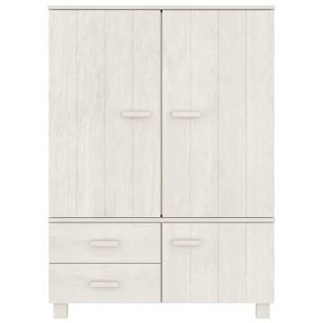 Wardrobe HAMAR White 99x45x137 cm | Solid Pine Wood Storage