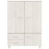 Wardrobe HAMAR White 99x45x137 cm | Solid Pine Wood Storage