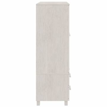 Wardrobe HAMAR White 99x45x137 cm | Solid Pine Wood Storage