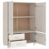 Wardrobe HAMAR White 99x45x137 cm | Solid Pine Wood Storage