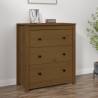 Sideboard Honey Brown 70x35x80 cm Solid Wood Pine Colour honey brown Quantity in Package 1 Model 3 drawer sideboard 