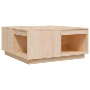 Stylish Solid Wood Pine Coffee Table - 80x81x36.5 cm