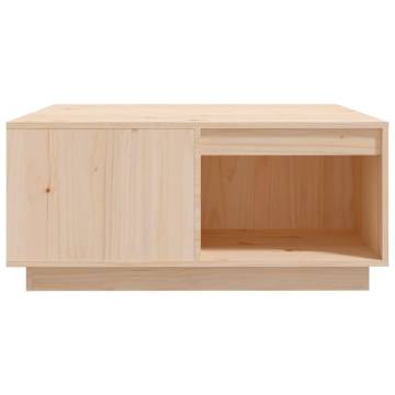 Stylish Solid Wood Pine Coffee Table - 80x81x36.5 cm