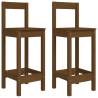 Buy Rustic Bar Chairs - 2 pcs Honey Brown Solid Pine | HipoMarket