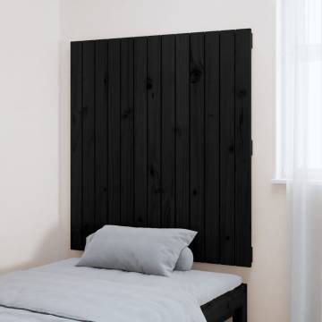 Black Wall Headboard - Solid Pine 82.5x3x90 cm