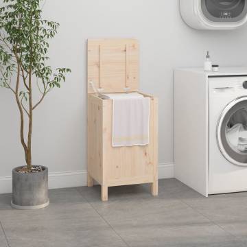 Laundry Box 44x44x76 cm - Solid Pine Wood - Stylish Storage