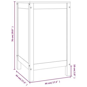 Laundry Box 44x44x76 cm - Solid Pine Wood - Stylish Storage