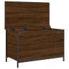 Stylish Brown Oak Storage Bench | 80x42.5x50 cm