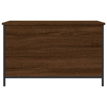 Stylish Brown Oak Storage Bench | 80x42.5x50 cm