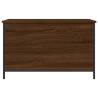 Stylish Brown Oak Storage Bench | 80x42.5x50 cm