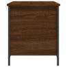 Stylish Brown Oak Storage Bench | 80x42.5x50 cm