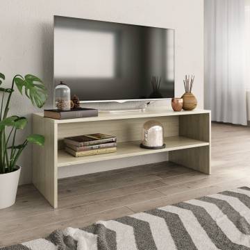 Stylish Sonoma Oak TV Cabinet - 100x40x40 cm Engineered Wood