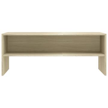 Stylish Sonoma Oak TV Cabinet - 100x40x40 cm Engineered Wood