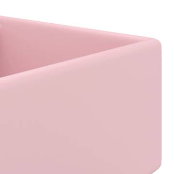 Luxury Matt Pink Square Basin - 41x41 cm Ceramic Design