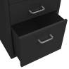 Mobile File Cabinet Black - 5 Drawer Metal Office Storage