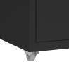 Mobile File Cabinet Black - 5 Drawer Metal Office Storage