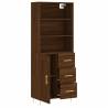 Stylish Highboard Brown Oak - 69.5x34x180 cm | HipoMarket