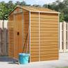 Light Brown Galvanised Steel Garden Shed | 191x130x198 cm