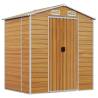 Light Brown Galvanised Steel Garden Shed | 191x130x198 cm