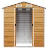 Light Brown Galvanised Steel Garden Shed | 191x130x198 cm