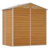 Light Brown Galvanised Steel Garden Shed | 191x130x198 cm