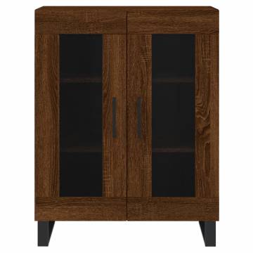 Stylish Highboard in Brown Oak - 69.5x34x180 cm