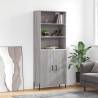 Highboard Grey Sonoma 69.5x34x180 cm Engineered Wood Colour grey sonoma Quantity in Package 1 Model 2 doors 