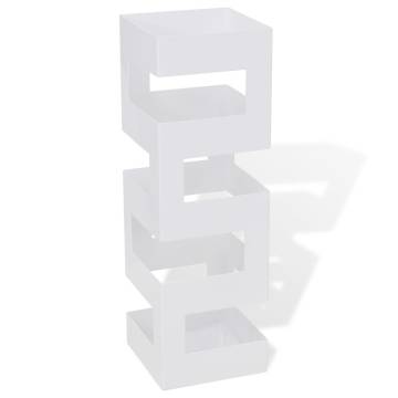 White Square Umbrella Stand - Modern Storage Holder