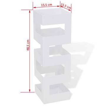 White Square Umbrella Stand - Modern Storage Holder