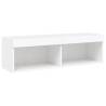 Stylish White TV Cabinet with LED Lights - 100x30x30 cm