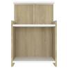 Stylish Bed Cabinets 2 pcs - White & Sonoma Oak | HIPO Market