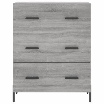 Stylish Highboard Grey Sonoma - 69.5x34x180 cm | HipoMarket