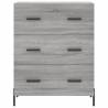 Stylish Highboard Grey Sonoma - 69.5x34x180 cm | HipoMarket