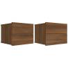 Brown Oak Bedside Cabinets 2 pcs – Stylish Storage Solution