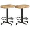 Bar Stools 2 pcs 52 cm Solid Mango Wood Size 52 cm Quantity in Package 2 