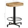 Bar Stools 2 pcs 52 cm Solid Mango Wood - Stylish & Durable