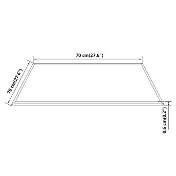 Table Top Tempered Glass 700x700 mm - Durable & Stylish