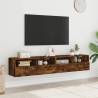 Smoked Oak TV Wall Cabinets - 2 pcs 80x30x30 cm