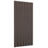 36 pcs Powder-coated Steel Roof Panels - Brown 80x36 cm