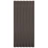 36 pcs Powder-coated Steel Roof Panels - Brown 80x36 cm