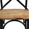 Cross Chairs 2 Pcs - Black Solid Mango Wood | HipoMarket